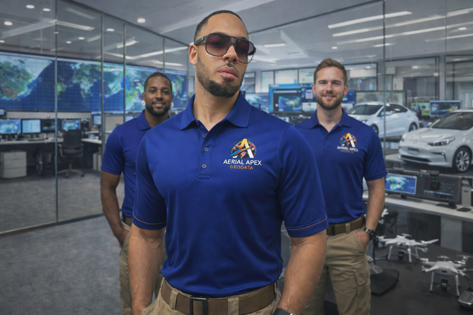 Field operator wearing polo with company logo